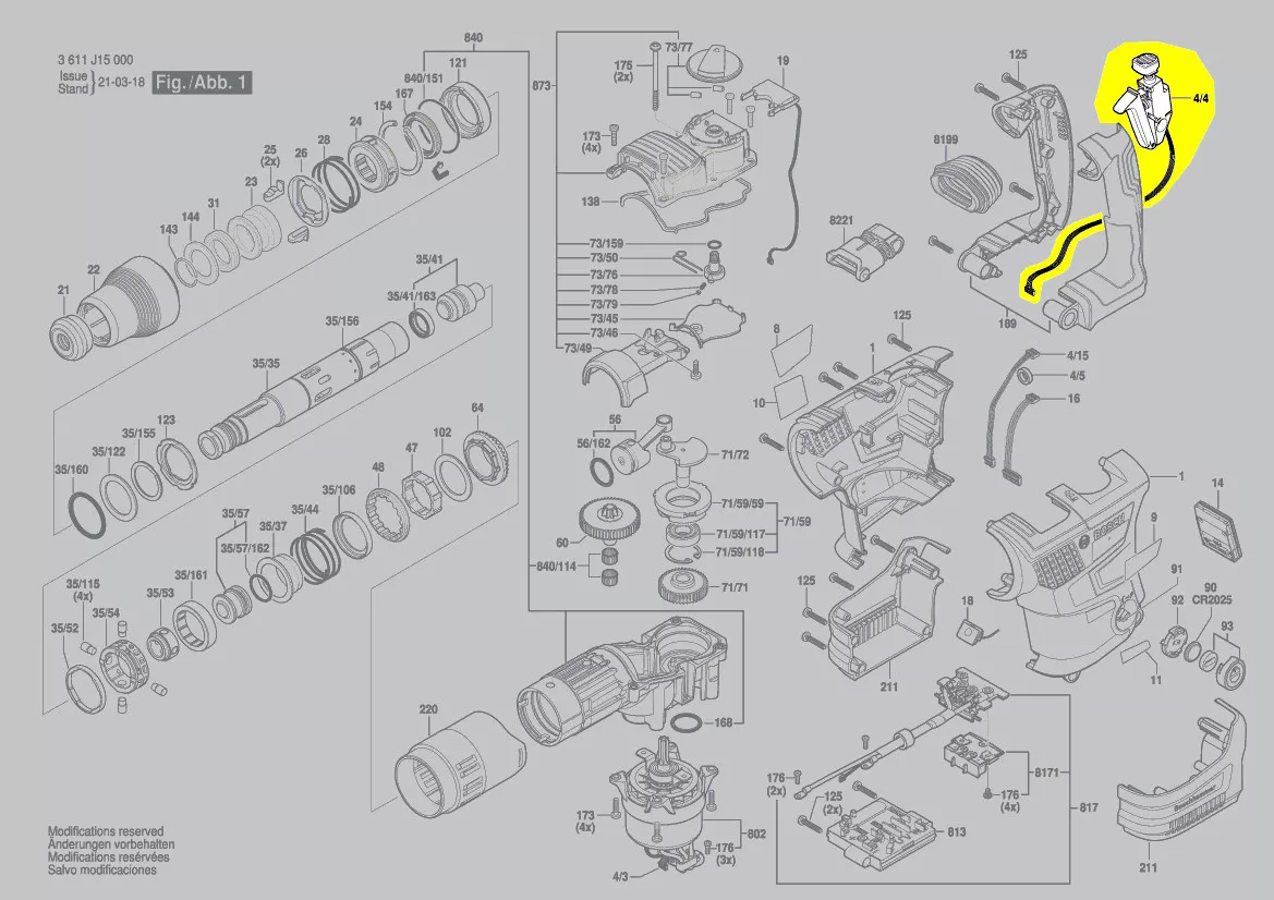 Interrupteur réf. 2 607 202 360 Bosch